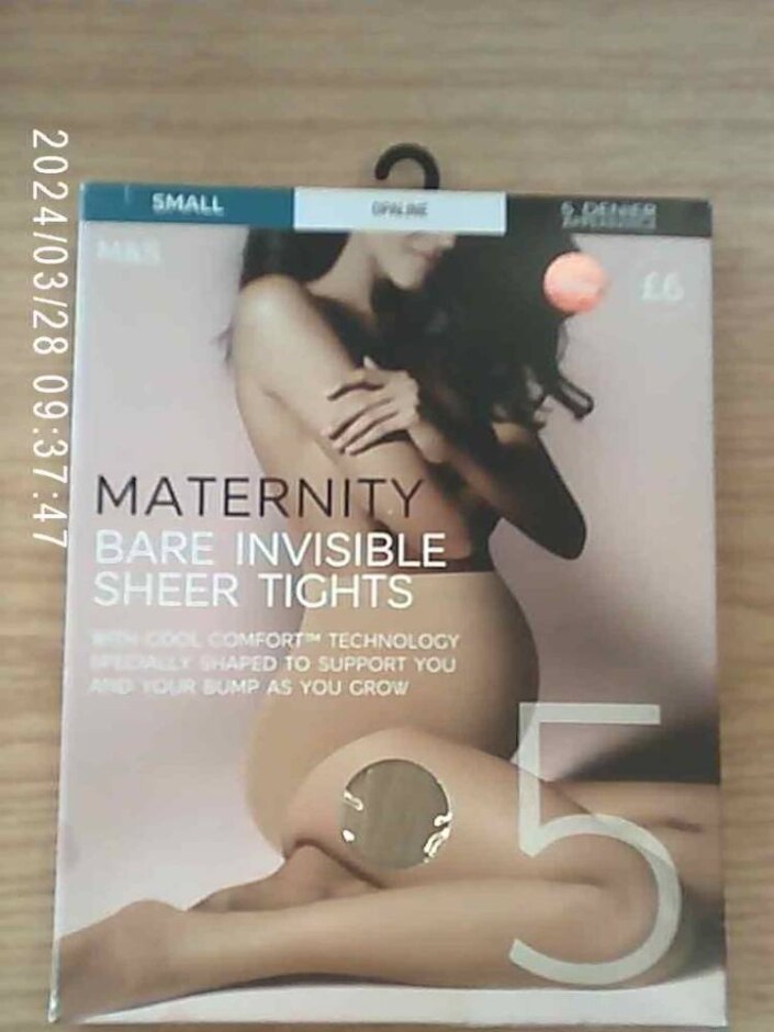 M&s Collection Maternity Sheer Tights X5 Opaline Size: S