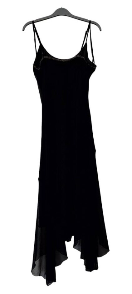 T1 Mid Calf Length Strappy Dress  Black  Size: 14