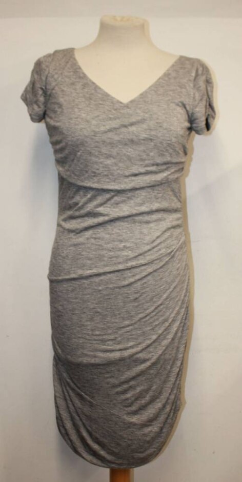 Moschino Women's V-neck Dress Grey Size: 8