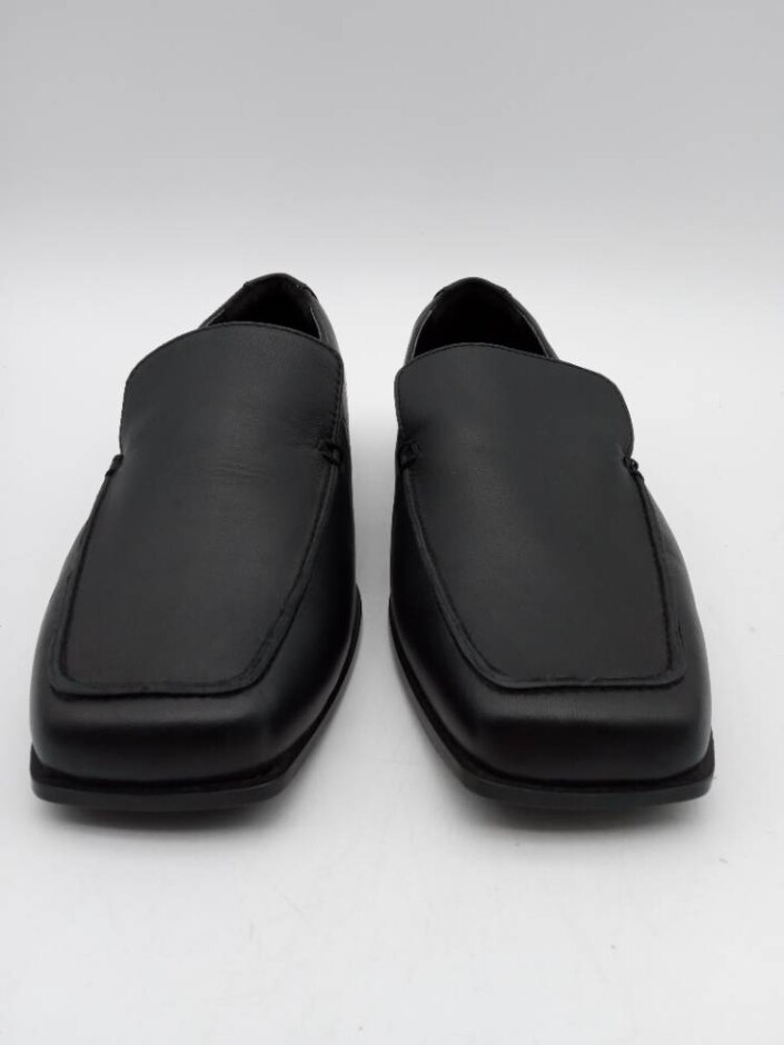 M&s Leather Size 5.5 Black Flats Nwot Rrp £49.50
