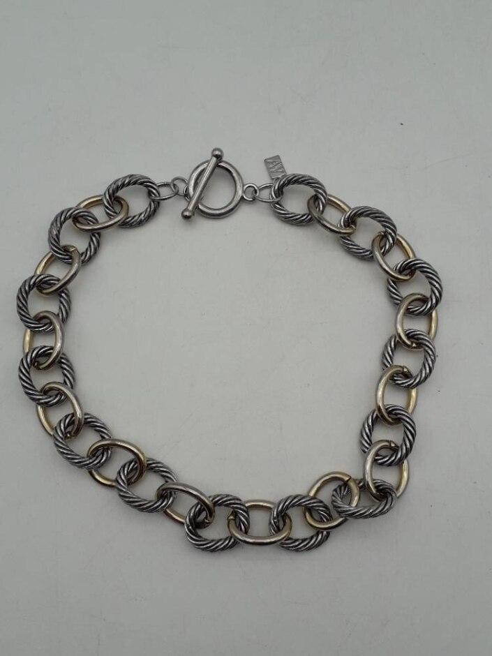 August Woods Chain Necklace Two Tone Gold Silver