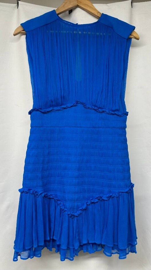 Shona Jay Under Slip Ruched Mini Dress  Blue Size: S