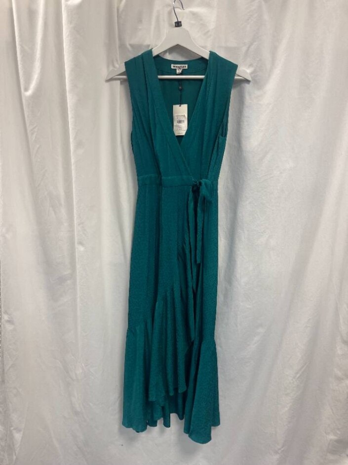 Whistles Wrap Dress Green Size: 6