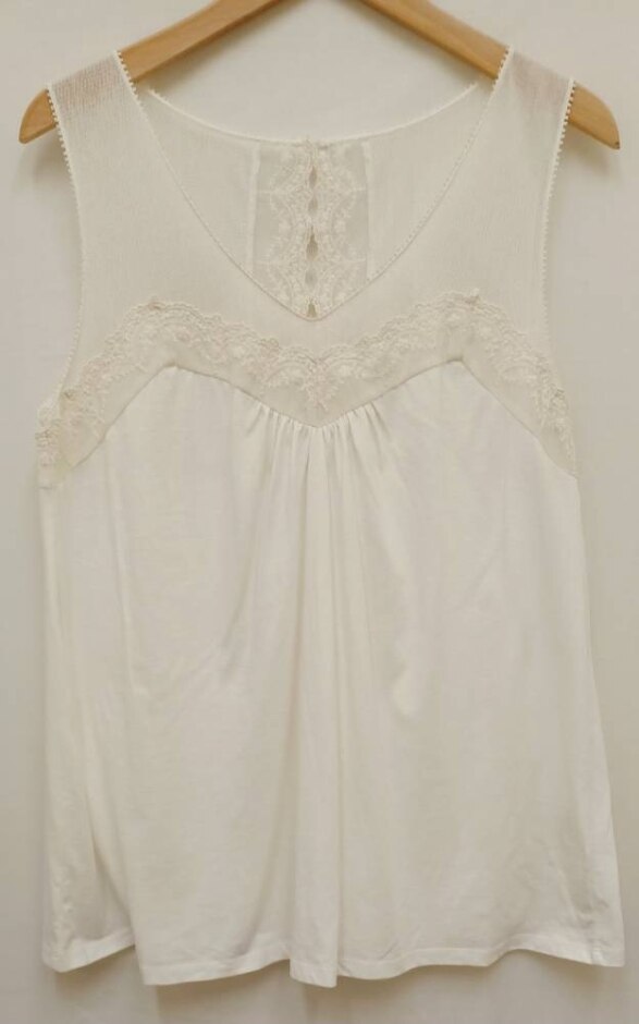 Phase Eight  Lace Vest Top Cream Size: 16