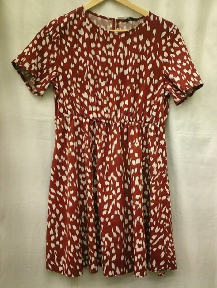 Shein Dress Burgundy Mix Size: L