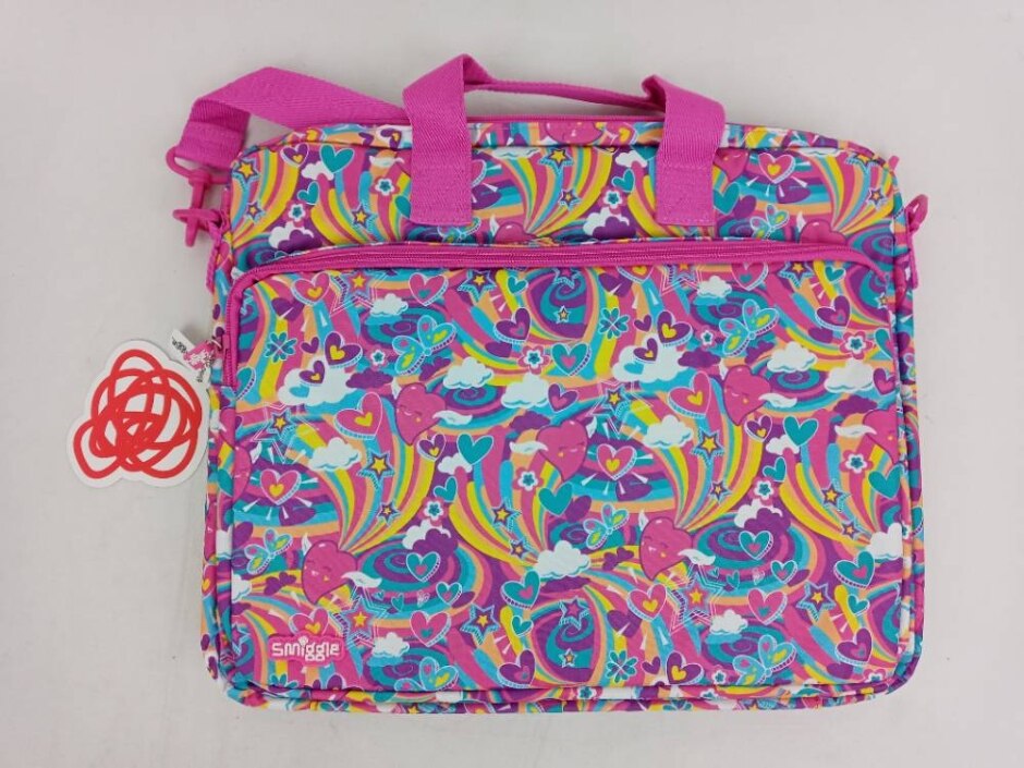 Smiggle Printed 13" Laptop Bag Pink Size: 15"x12