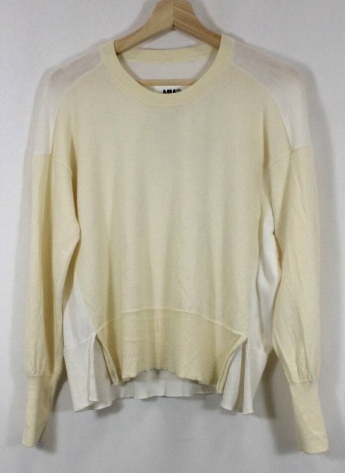 Mm6 Maison Margiela Jumper Cream & Ivory Size: M
