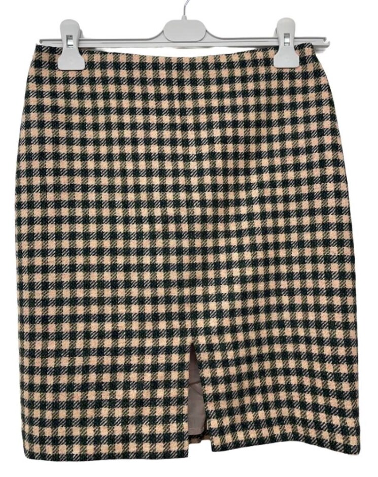 Boden Tweed Skirt Black & Cream Size: 10