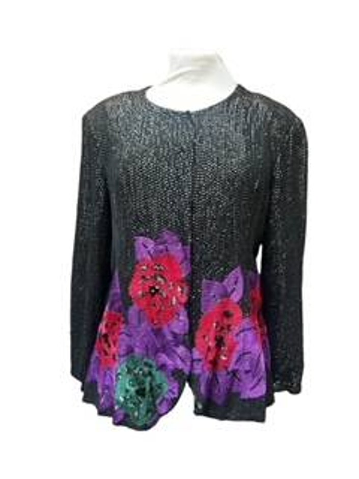 Neil Bieff Sequinned Occasional Jacket Black  Size: M