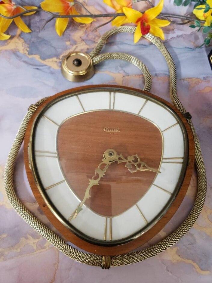 Kienzle Wall Clock | Wood And Brass | Nautical Style Vintage 60s