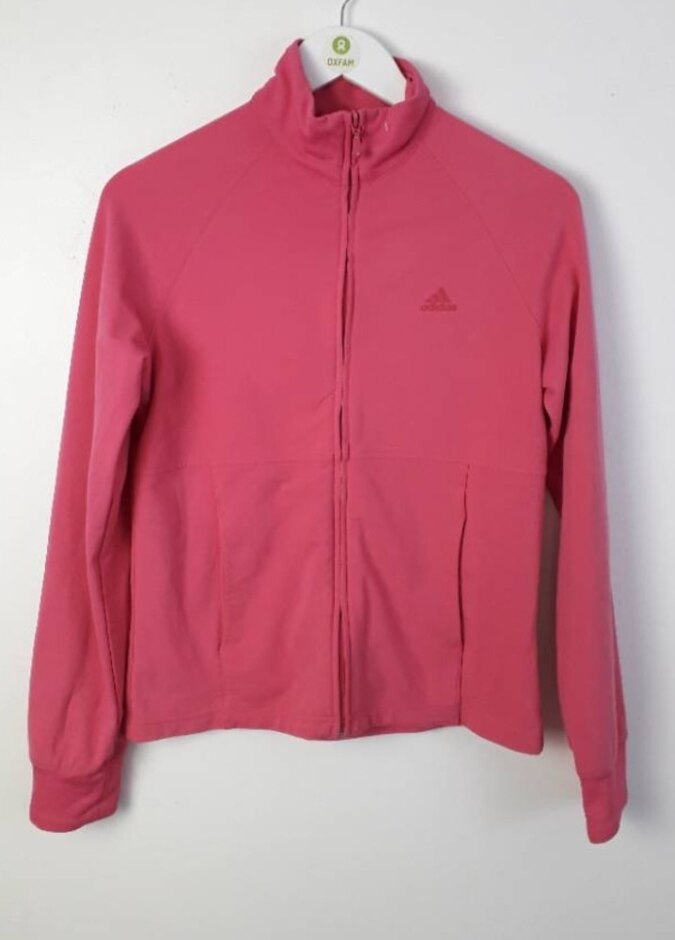 Adidas Zip Through Sports Jacket Pink Size: M