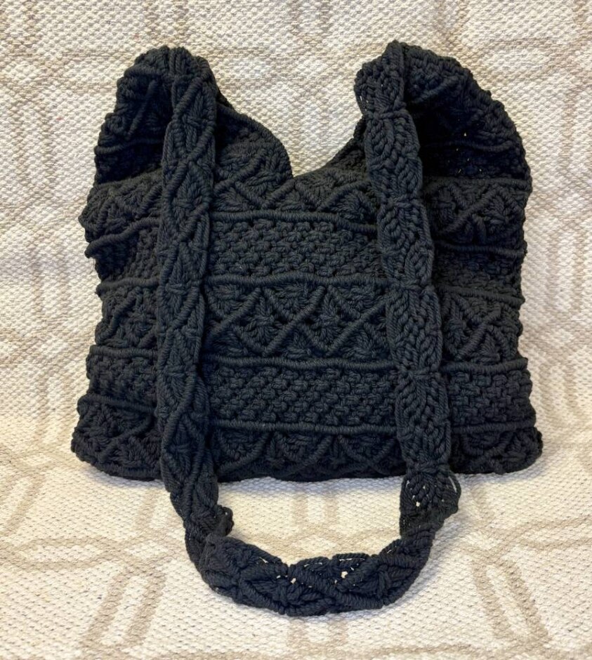 Jd.williams Black Crochet Crossbody Bag