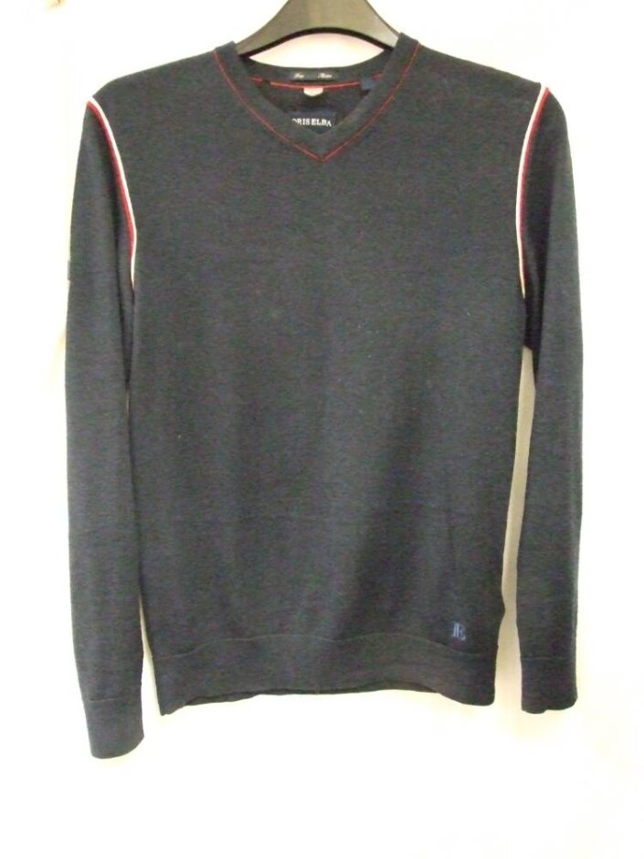 Superdry V Neck Merino Jumper Navy Blue Size: M