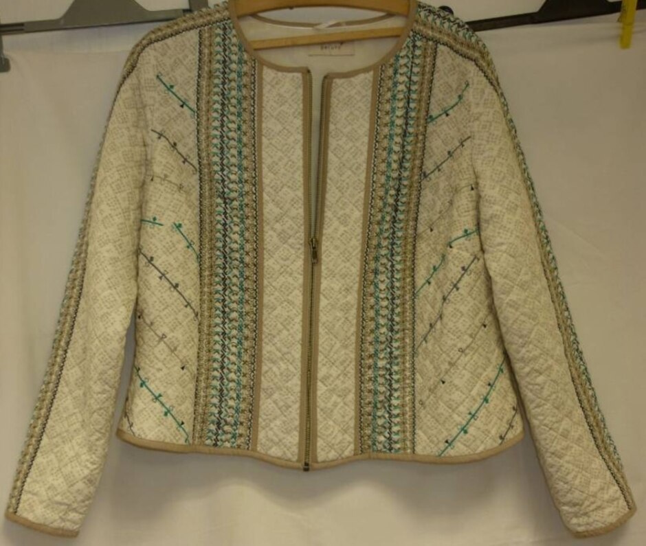 M&s Per Una Cropped Quilted Jacket Multicoloured Size: M