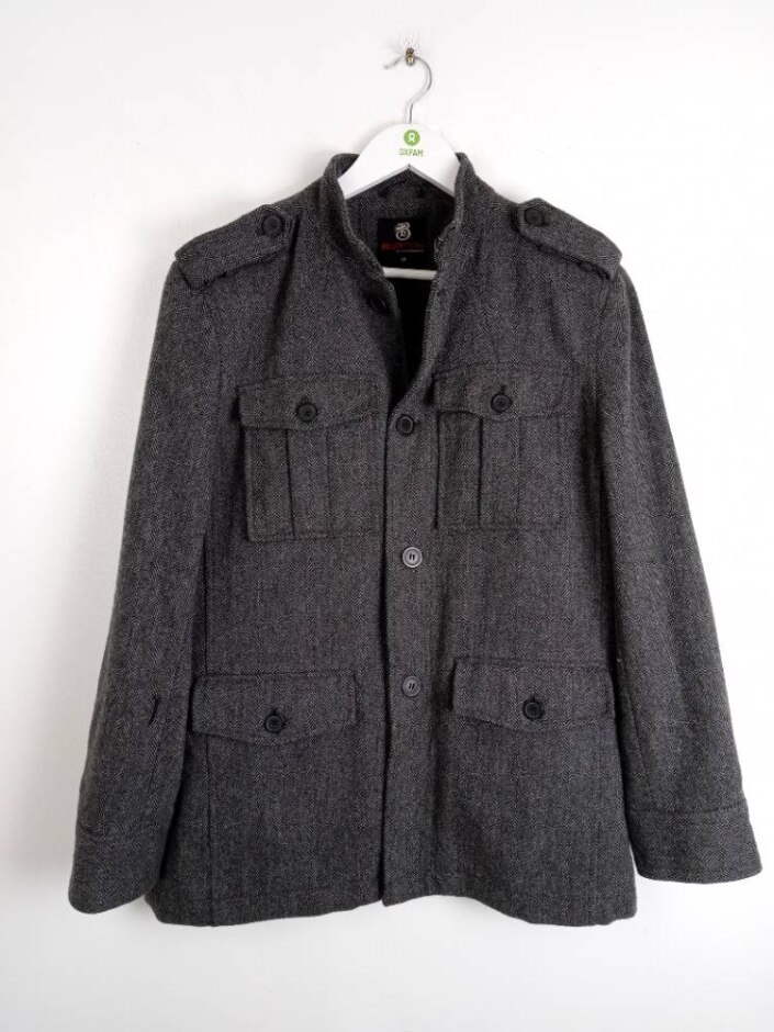 Burton Men's Button Down Jacket Grey Size: M