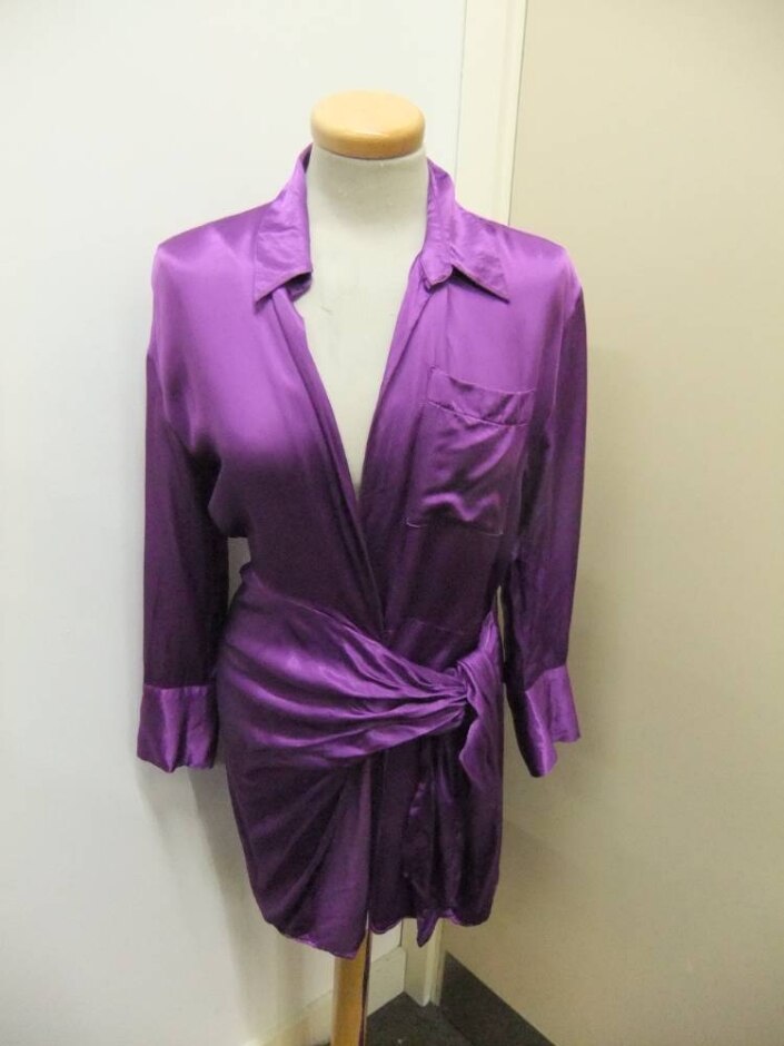 Zara Wraparound Dress Purple Size: S