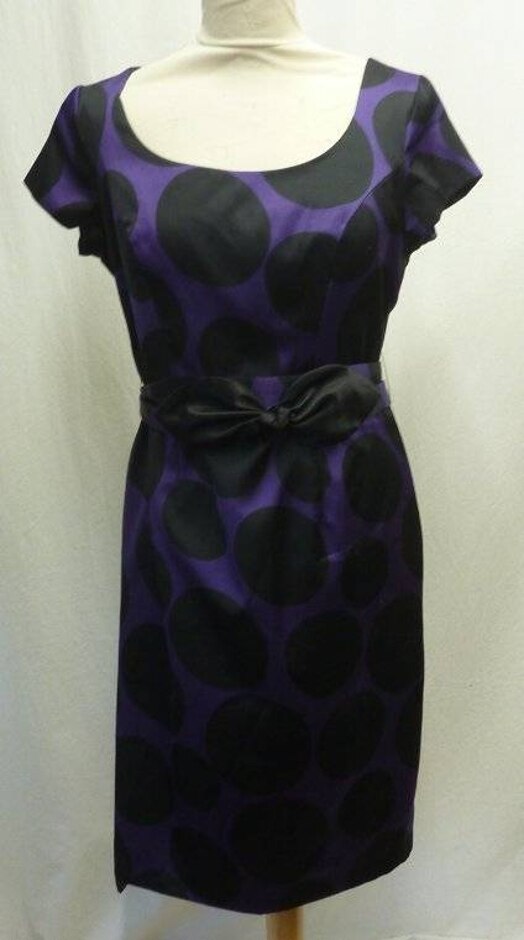 El Corte Inglés Polka Dot Dress Purple Size: 14