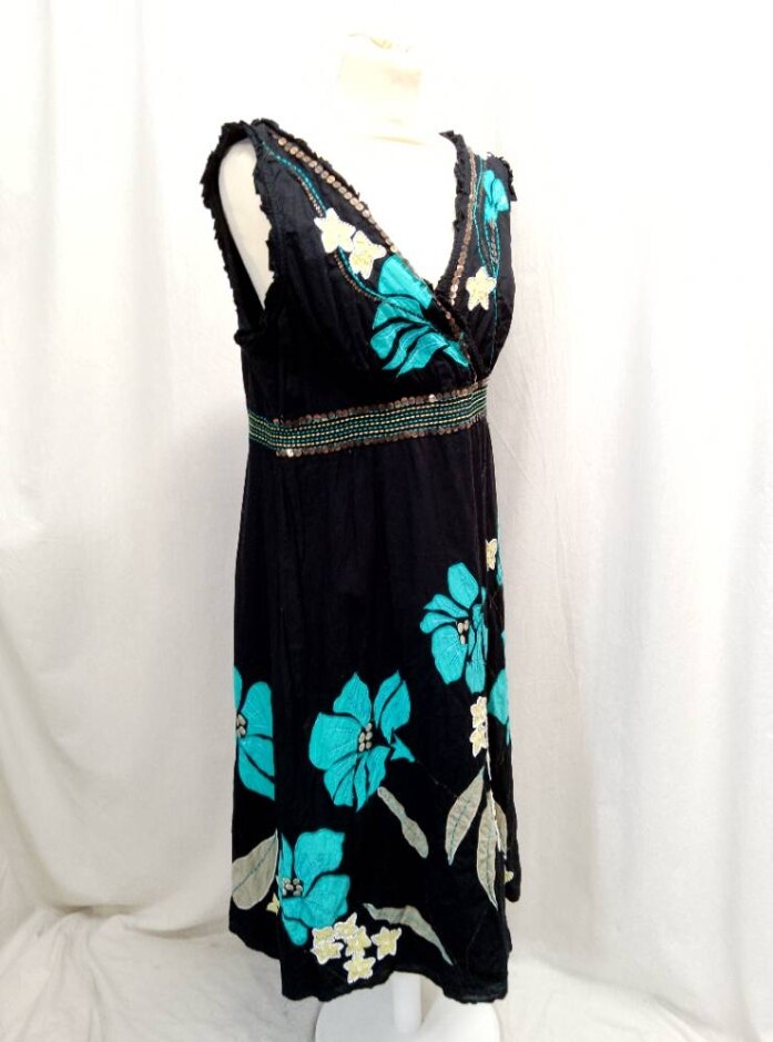 Rocha John Rocha Summer Dress Black Size: 16
