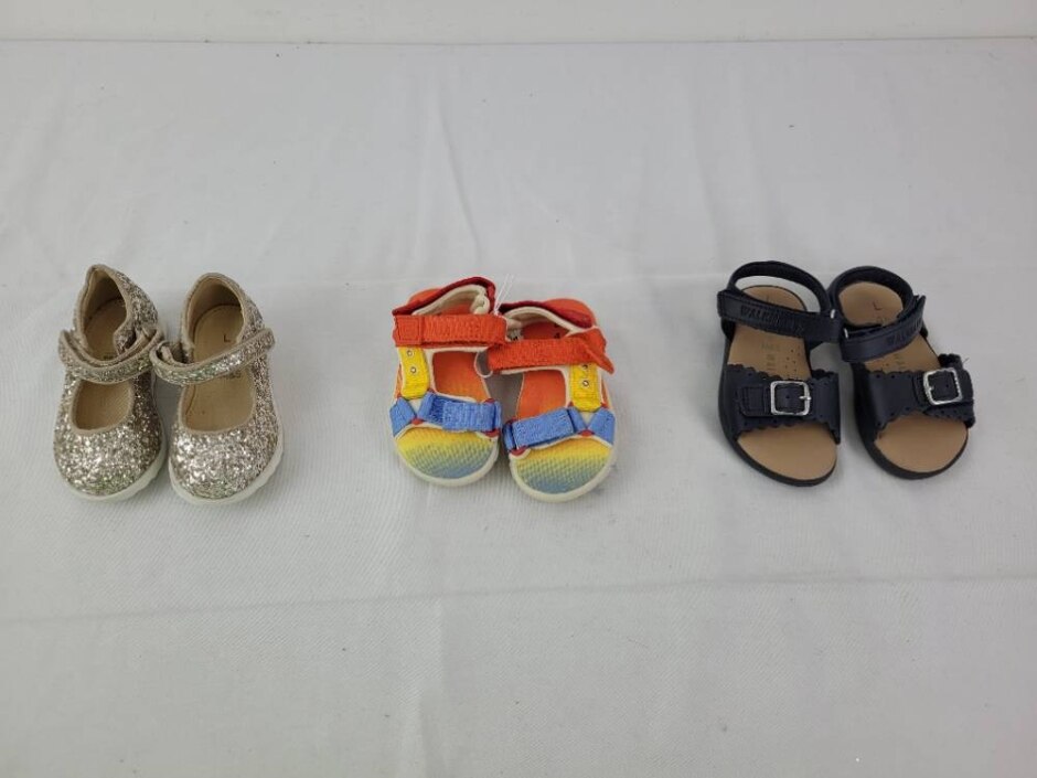 M&s Kids Girls 3xshoes Bundle Sandals, Shoes Size 4 Multicolour Size: Other