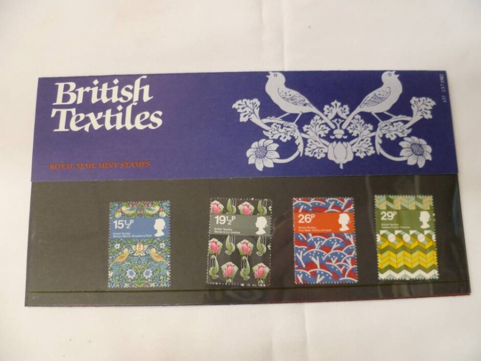 British Textiles: Royal Mail Mint Stamps