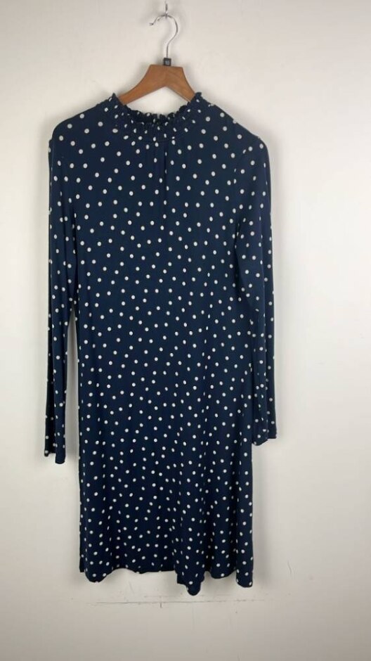 M&s Soft Jersey Knee Dress Navy Size: 10