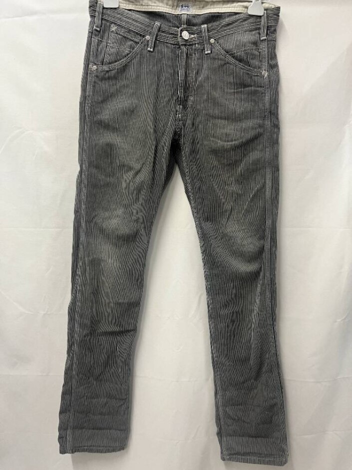 Lee Workwear Striped Cotton Trousers L34" Blue & White Size: 32