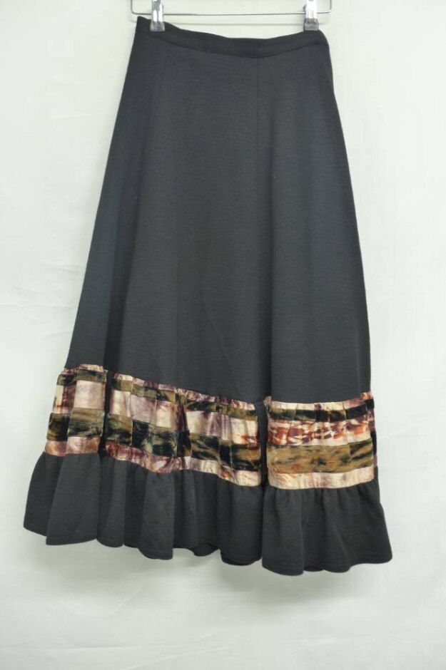 Aaa Tria Rego Vintage Wide Maxi Dress Black & Pink Size: 10