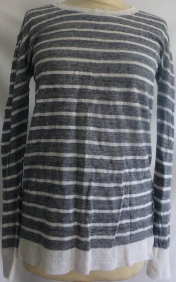 Pure Dkny Sweatshirt/top Grey/white Size: S