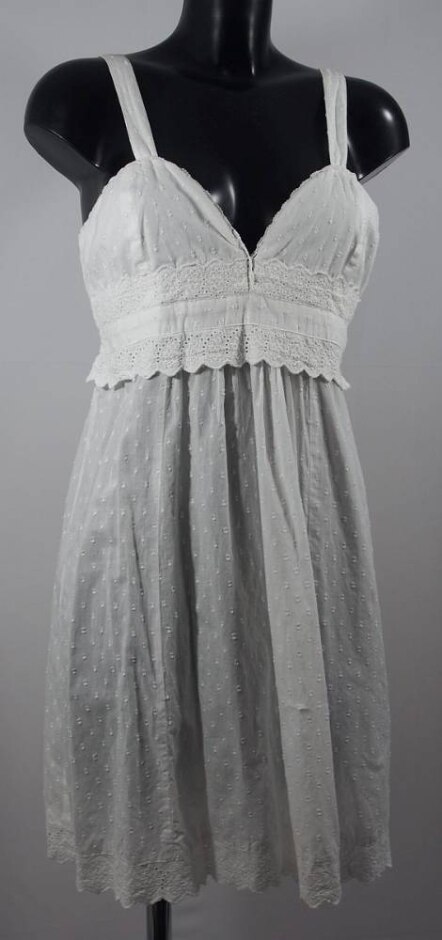 Broderie Anglaise Sundress White Size: S