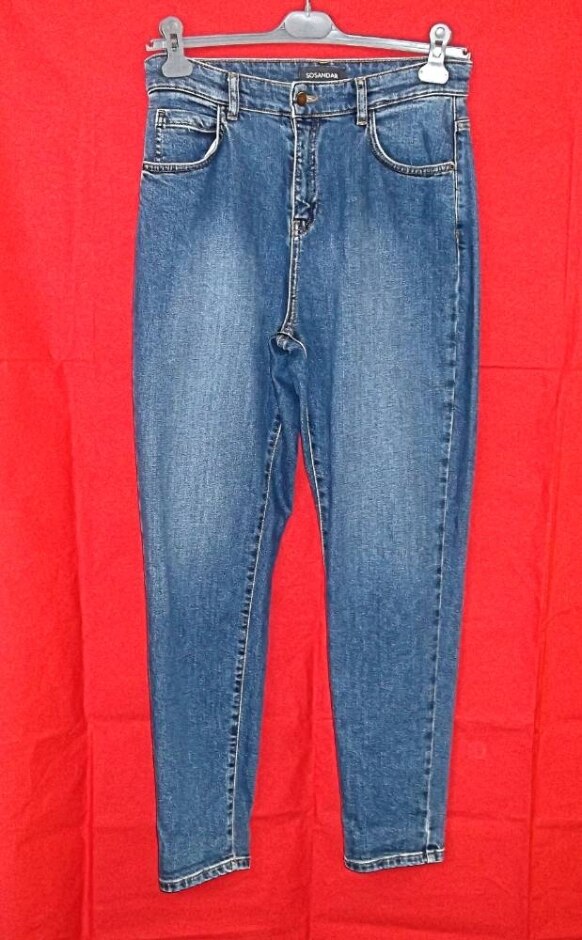 Sosandar Tapered Leg Jeans Blue Size: 12