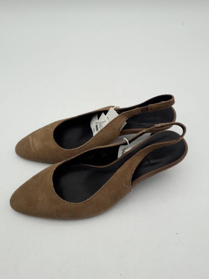 M&s Suede Insolia Size 4 Brown Stiletto Heel Court Shoes New Rrp £55