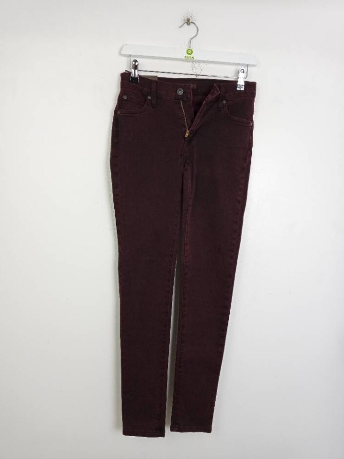 James Jeans Twiggy Denim Leggings Jeans Burgundy Size: 6