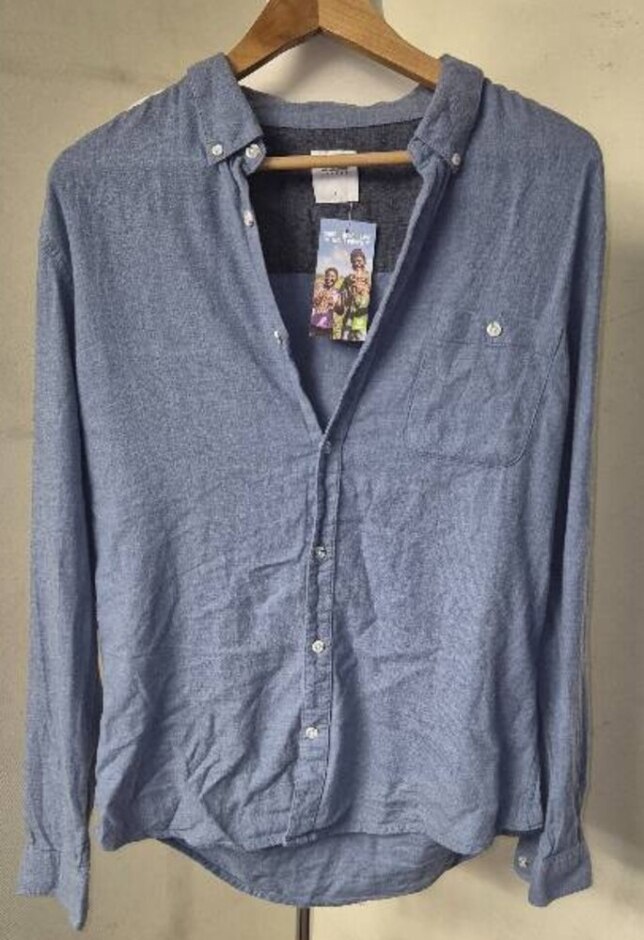 Burton Menswear Long Sleeve Shirt Light Blue Size: L