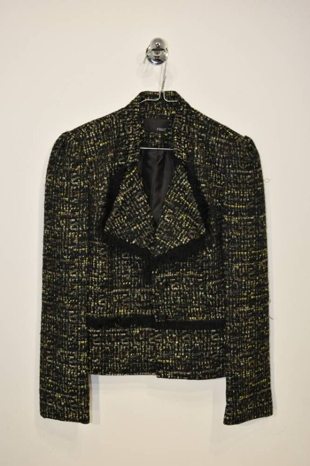 Next Short Jacket Black Mix Size: 8