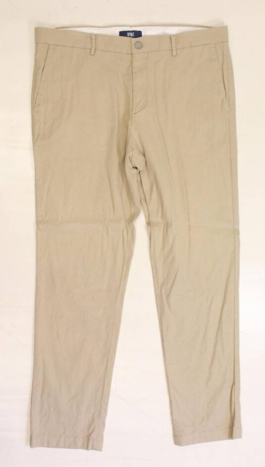Spoke Vgc Linen Blend Trousers Beige Size: 36