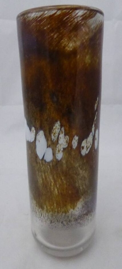 Small Art Glass Cylindrical Vase