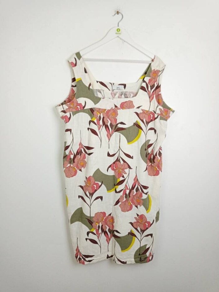 Next Floral Shift Dress White Size: 26