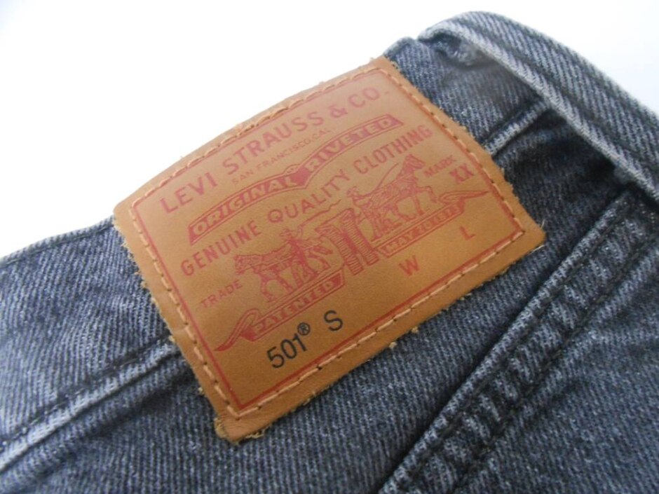 Levi Strauss 501 Skinny 30"w-32"l Straight Leg Jeans Black Size: S