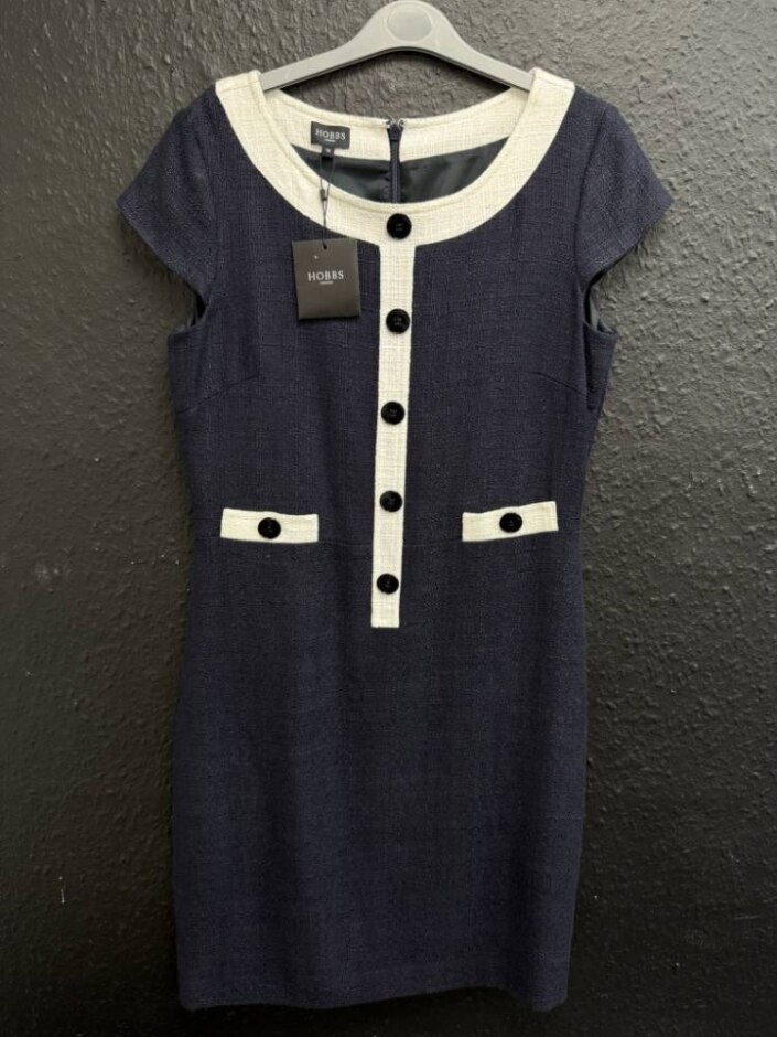 Hobbs Dress [new With Tags] Navy White Size: 12
