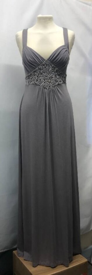 Warehouse Jersey Strap Dress Grey Size: 8