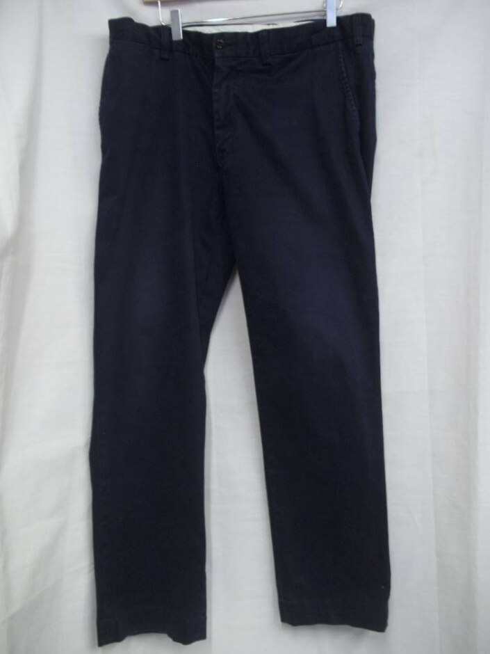 Polo By Ralph Lauren Cotton Blend Trousers Navy Blue Size: 38