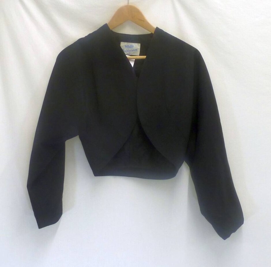 Wallis Bolero Jacket Black Size: 8