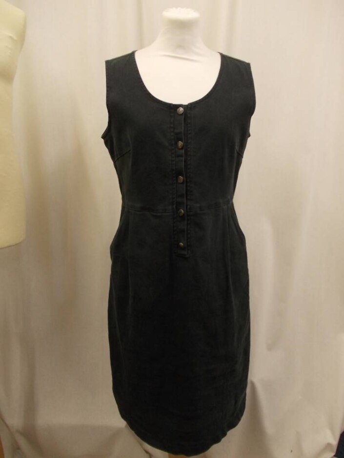 Thought Sleeveless Cotton Dress Black Size: 10