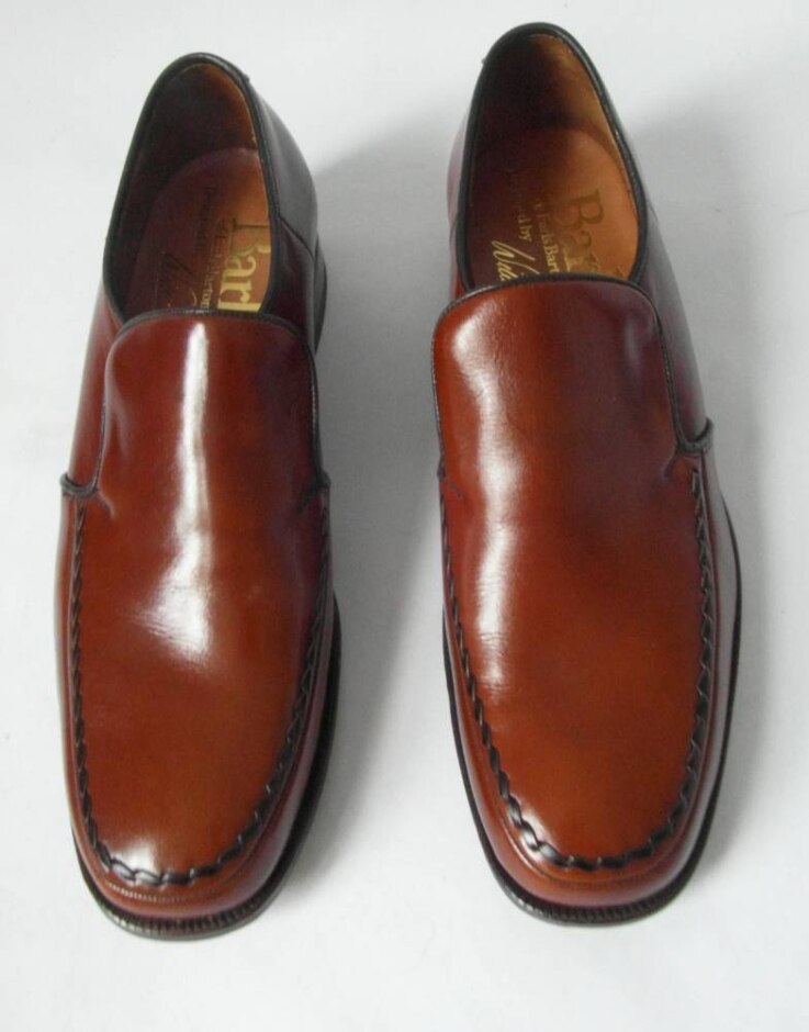 Barker Elton Leather Slip On Shoes Brown Size: S