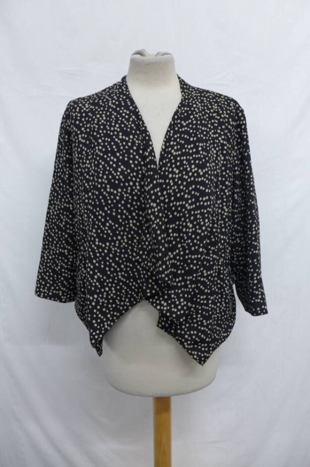 Debenhams  Pointilism Light Jacket Black & Yellow Size: 12