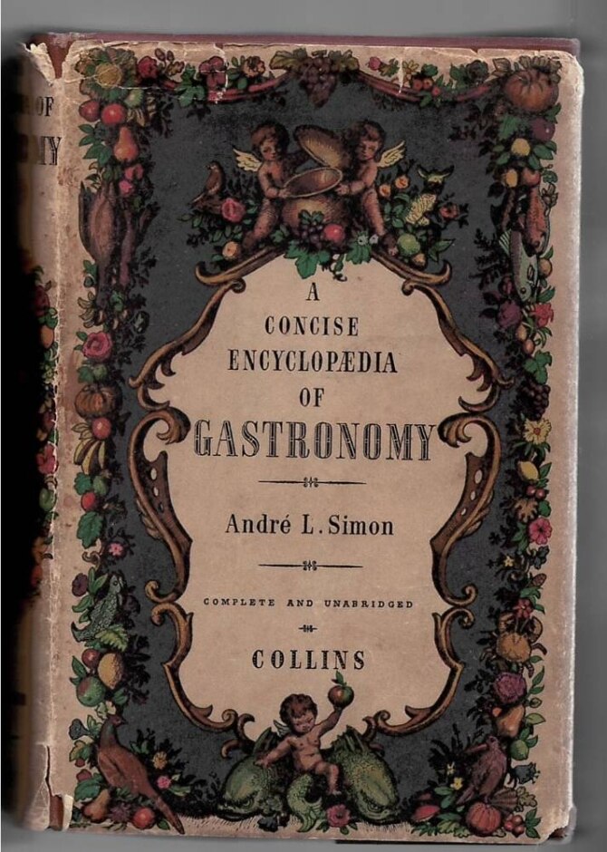 A Concise Encyclopaedia Of Gastronomy: Menu Signed By Author