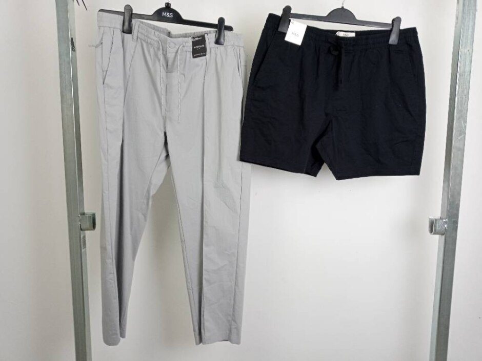 M&s Autograph Short 2pcs  Performance Shorts & Pants Grey/black Size: Xl