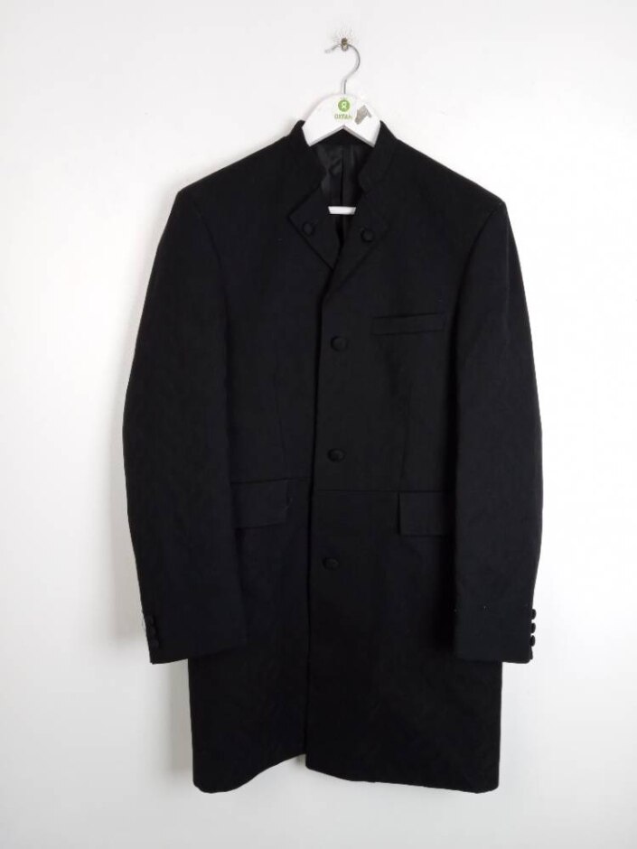 Hector James Men's Wool Blazer Coat Black Size: M