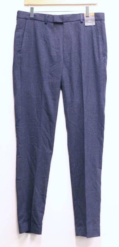 M&s Marks & Spencer Skinny Fit Trousers Navy Size: 34