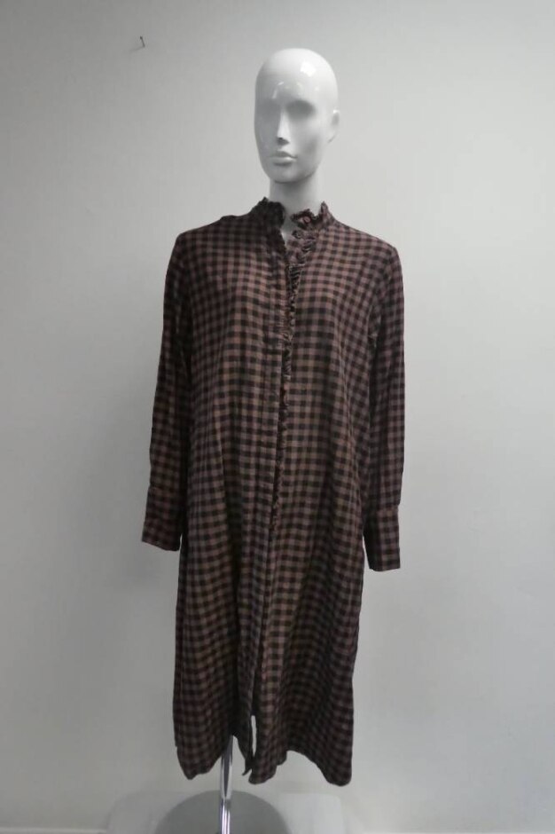 Cos Long Sleeved Dress Brown & Black Size: 14
